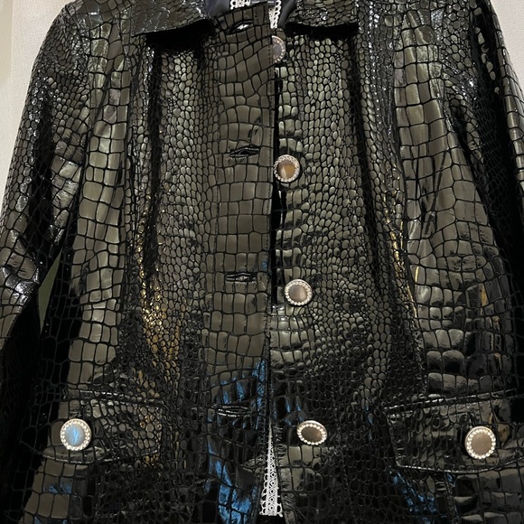 BRAND NEW (Without Tag) BERER Lamb Leather Jacket Size 2 - Picture 2 of 5